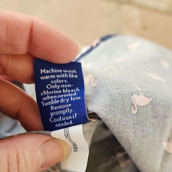 Apt. 9 Blue And Pink FlamingoCasual Button Down Shirt mens Large - Picture 6 of 6